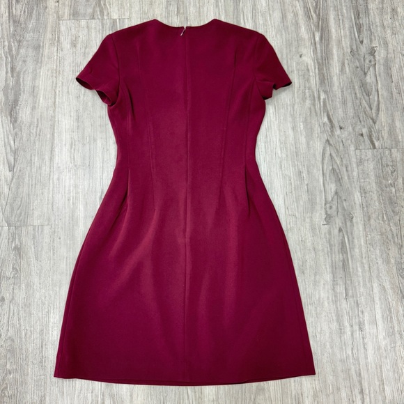 Theory Burgundy Fit and Flare Dress - Picture 5 of 10
